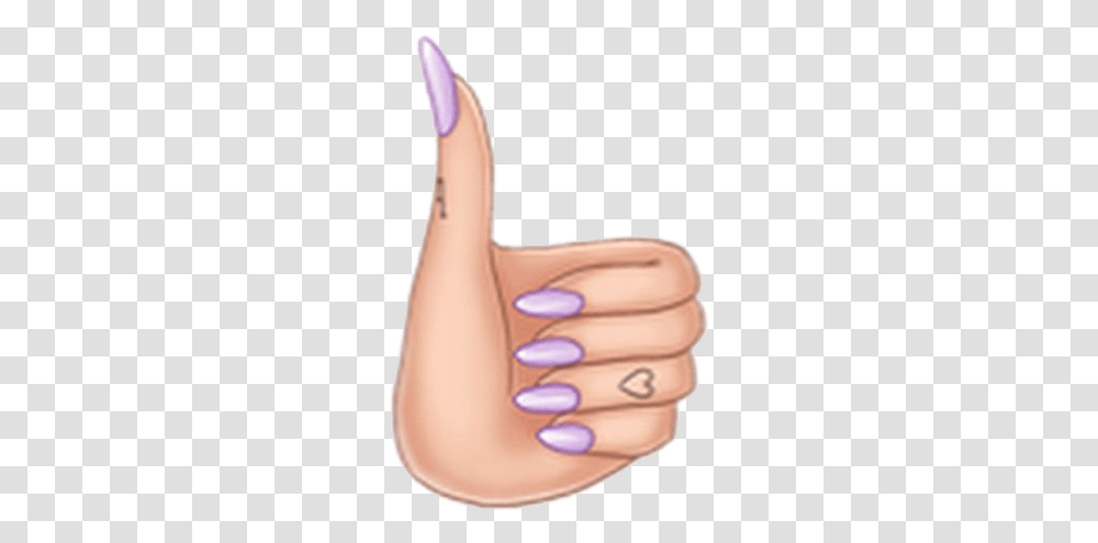 Like Arianagrande Emoji Pink Fingers, Thumbs Up, Person, Human, Arm Transparent Png