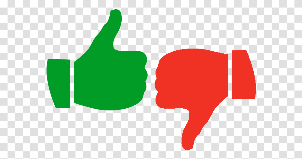 Like Dislike Photos Green Thumbs Up Red Thumbs Down, Hand, Text, Teeth, Mouth Transparent Png