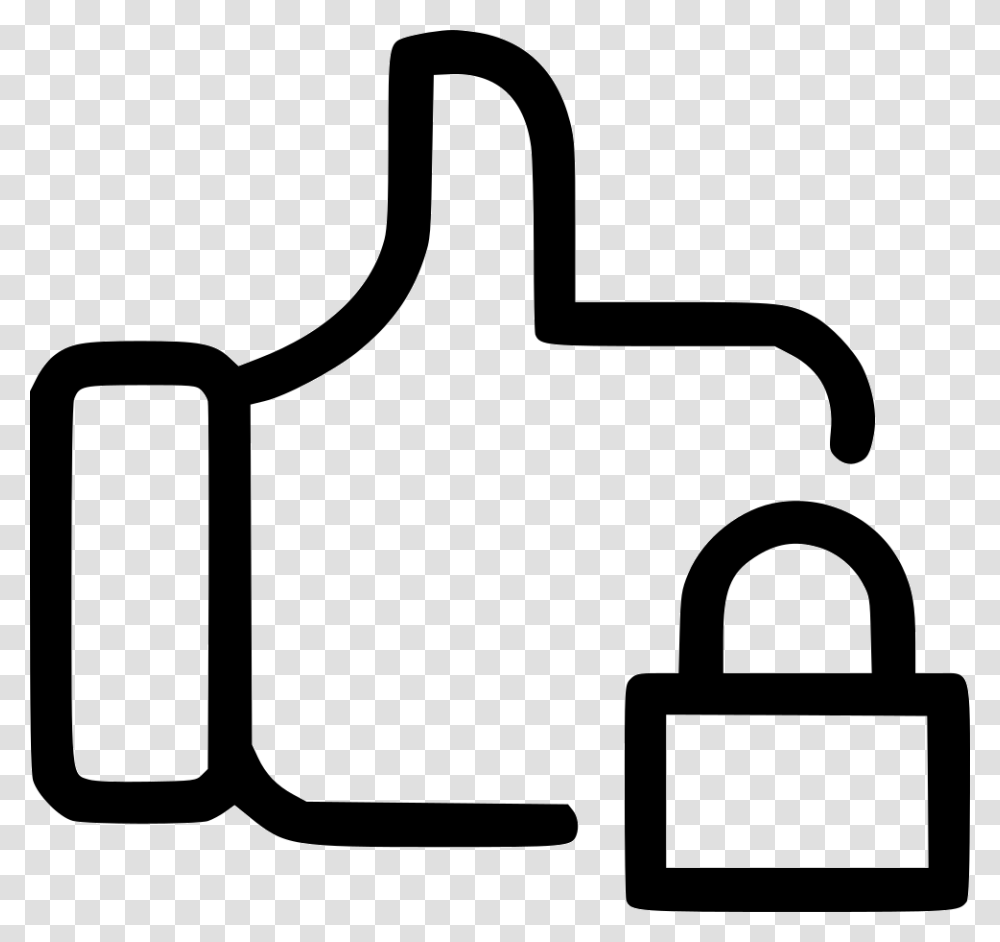 Like Facebook Social Thumb Up Favourite Lock Icon Free, Shovel, Tool Transparent Png