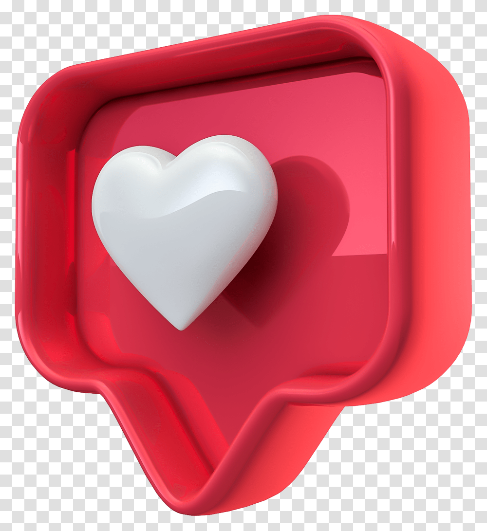 Like Instagram 3d, Heart, Hand, Mouth Transparent Png