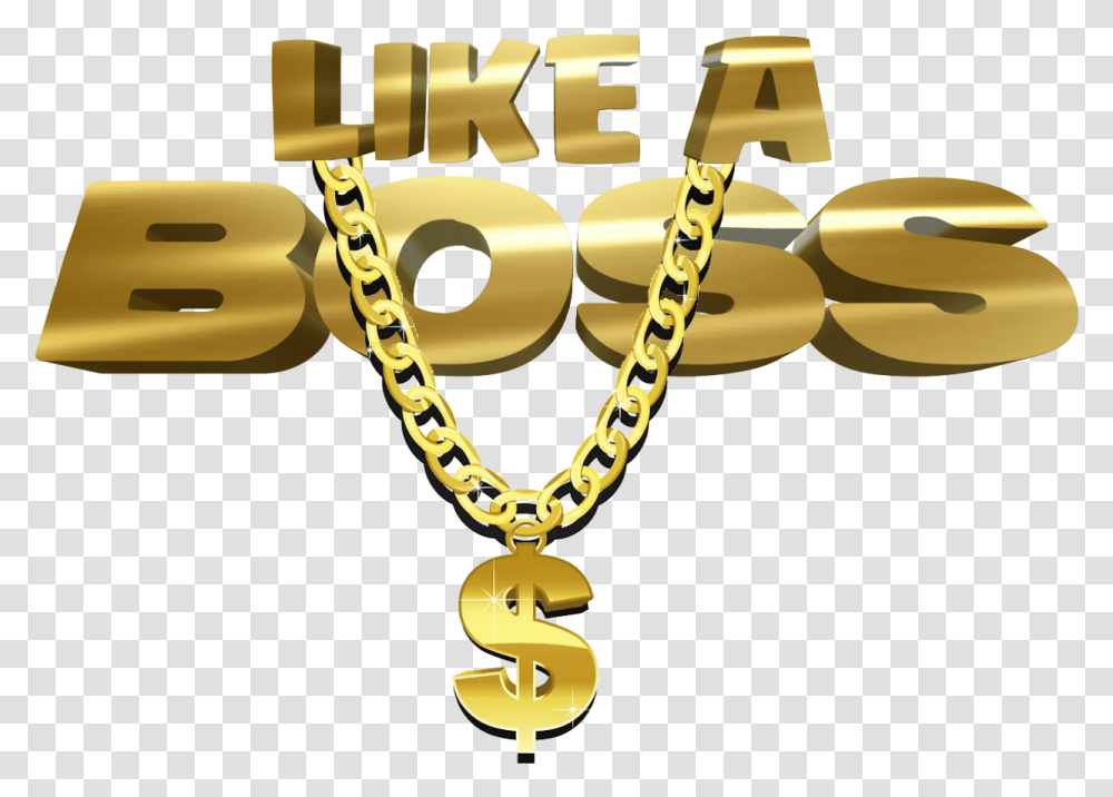 Like Likeaboss Boss Gold Golden Thug Life Thuglife Chain, Ceiling Fan, Appliance, Treasure, Pendant Transparent Png