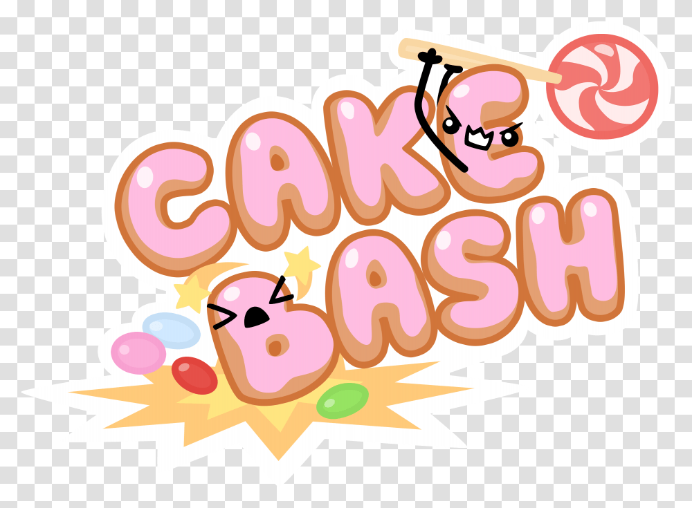 Like Mario Party Meets Cake Cake Bash Logo, Text, Label, Sweets, Food Transparent Png
