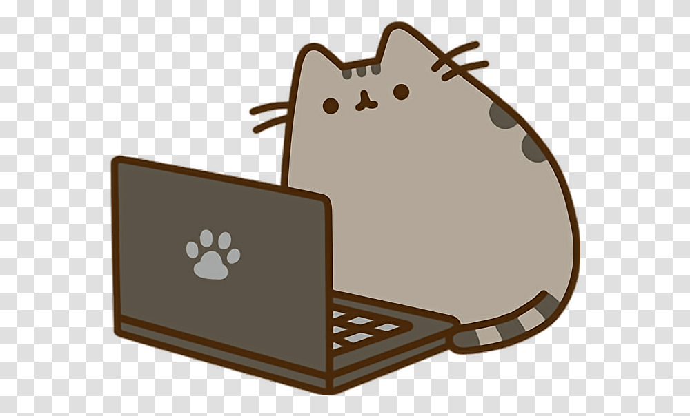 Like Telegram Pusheen Cat Carnivoran Mammal Pusheen The Cat Computer, Pc, Electronics, Laptop, Crib Transparent Png