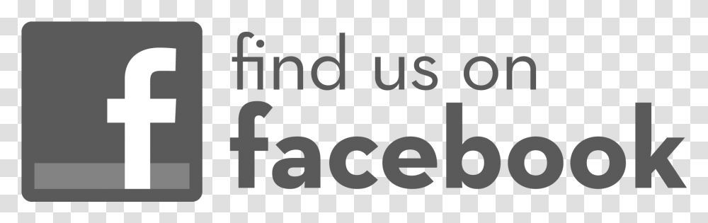 Like Us On Facebook Black White Find Us On Facebook Logo, Alphabet, Number Transparent Png