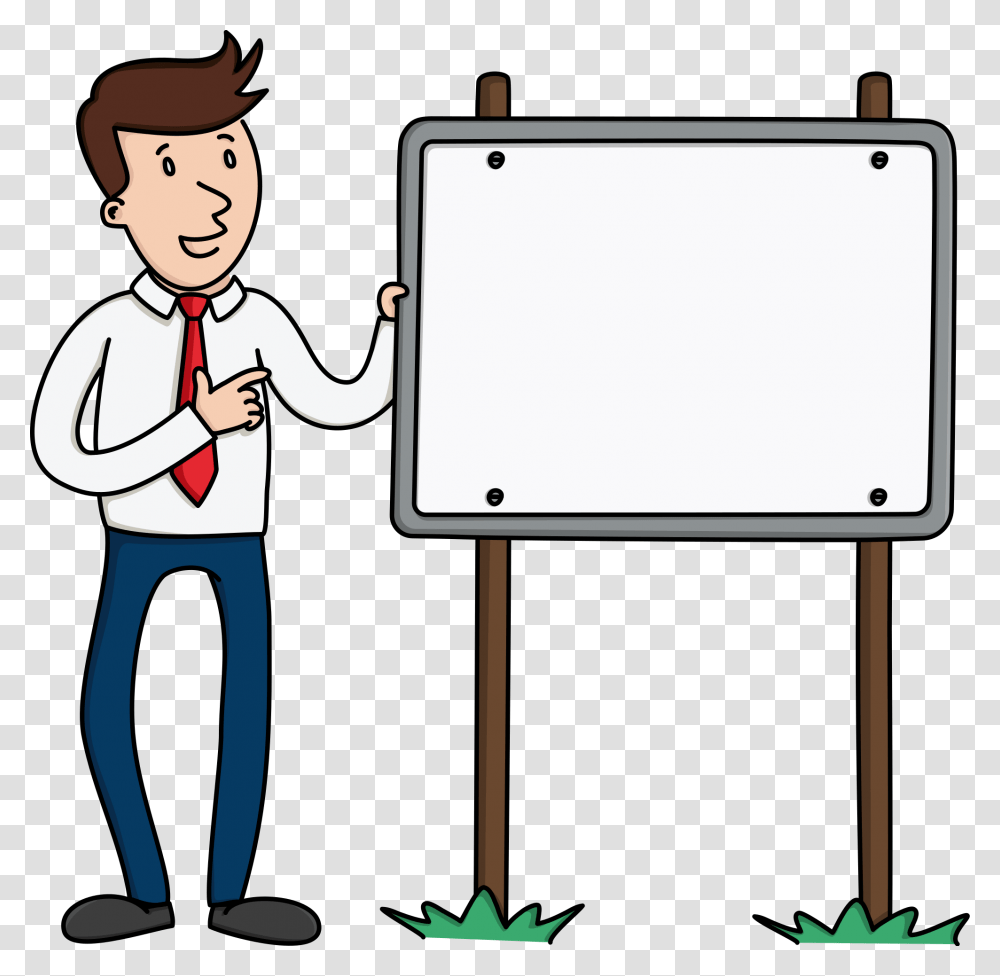 Like Vs Dislike Clipart Blank Cartoon Sign, White Board, Tablet Computer, Electronics, Person Transparent Png