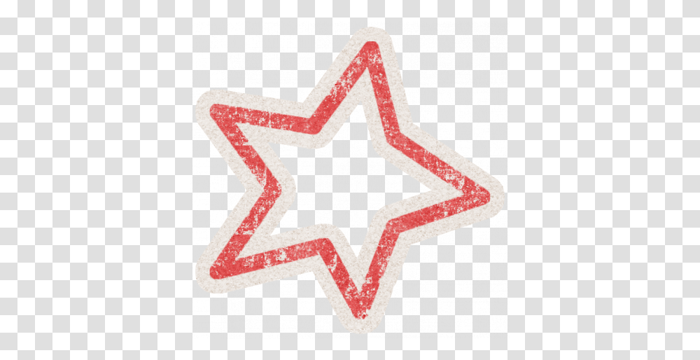 Lil Monster Red Star Outline Sticker Graphic By Sheila Reid Emblem, Symbol, Star Symbol, Rug Transparent Png