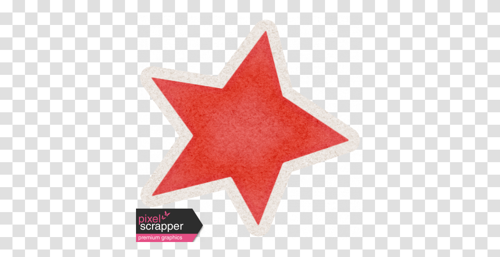 Lil Monster Red Star Sticker Graphic By Sheila Reid Pixel Label, Symbol, Star Symbol, Rug Transparent Png