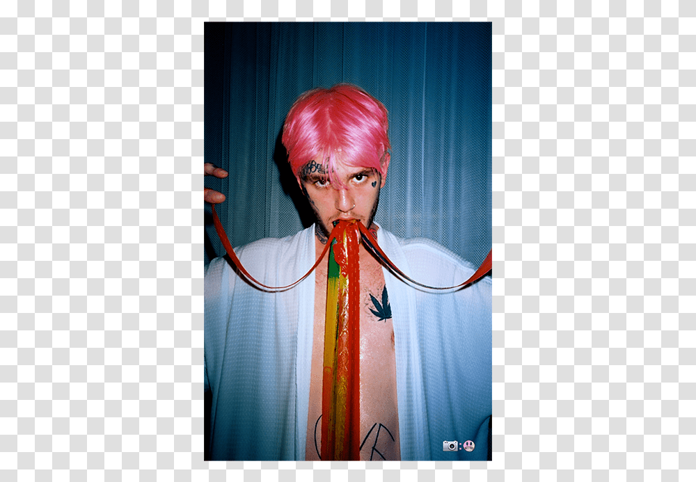 Lil Peep Puke Poster, Person, Human, Tie, Accessories Transparent Png