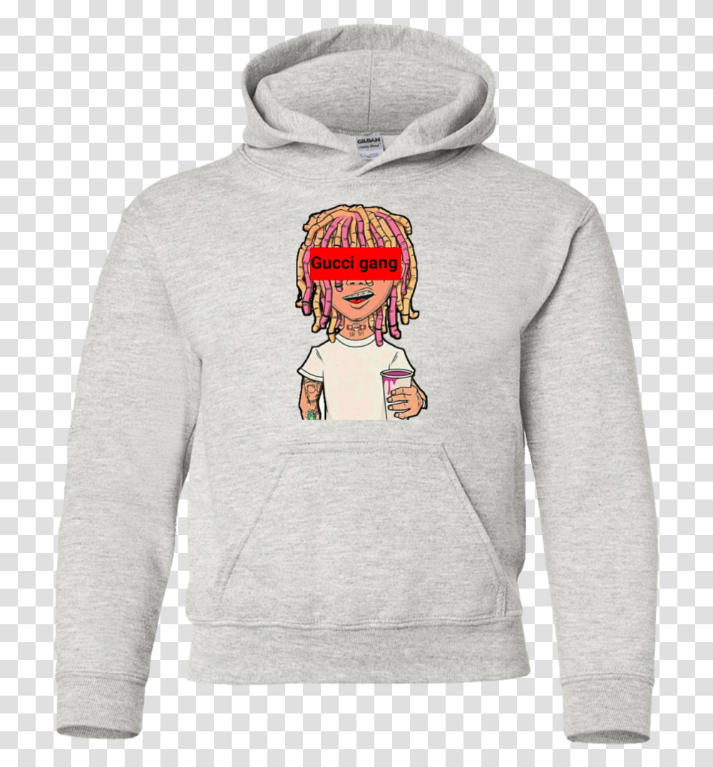 Lil Pump Gucci Gang Youth Hoodie Sweatshirts Air Canada Hoodie, Apparel, Sweater, Person Transparent Png