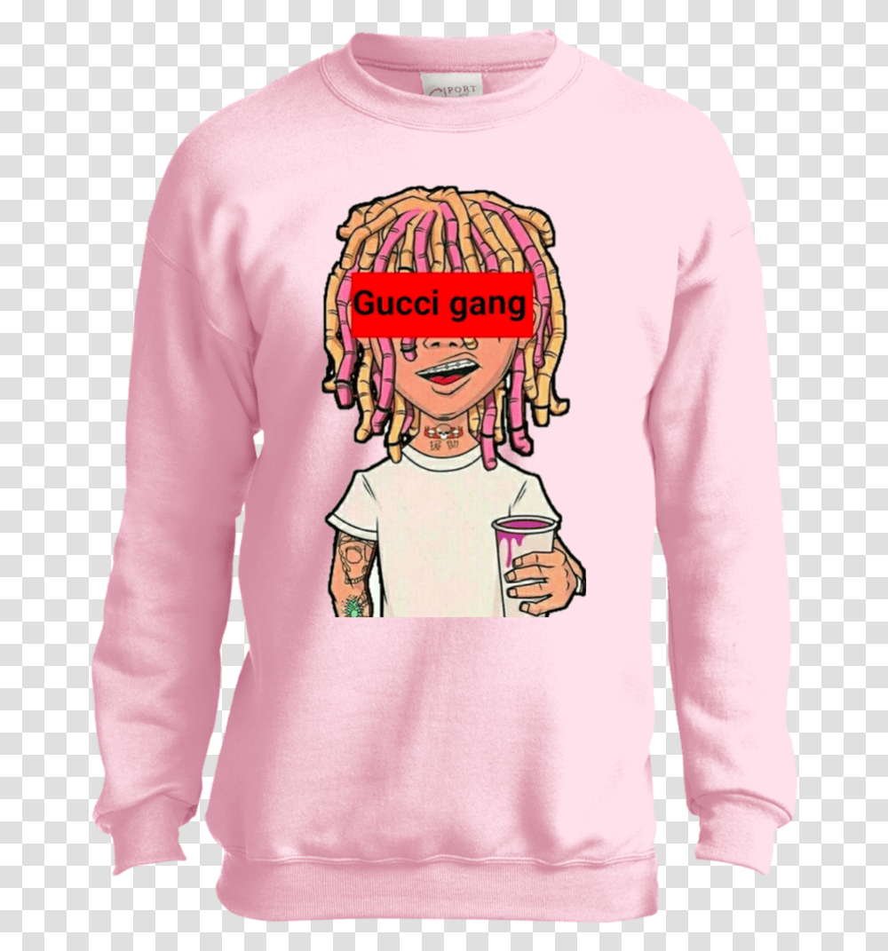 Lil Pump Gucci Gang Youth Sweatshirt Sweatshirts Obrazky Na Kreslenie Lil Pump, Sleeve, Apparel, Long Sleeve Transparent Png