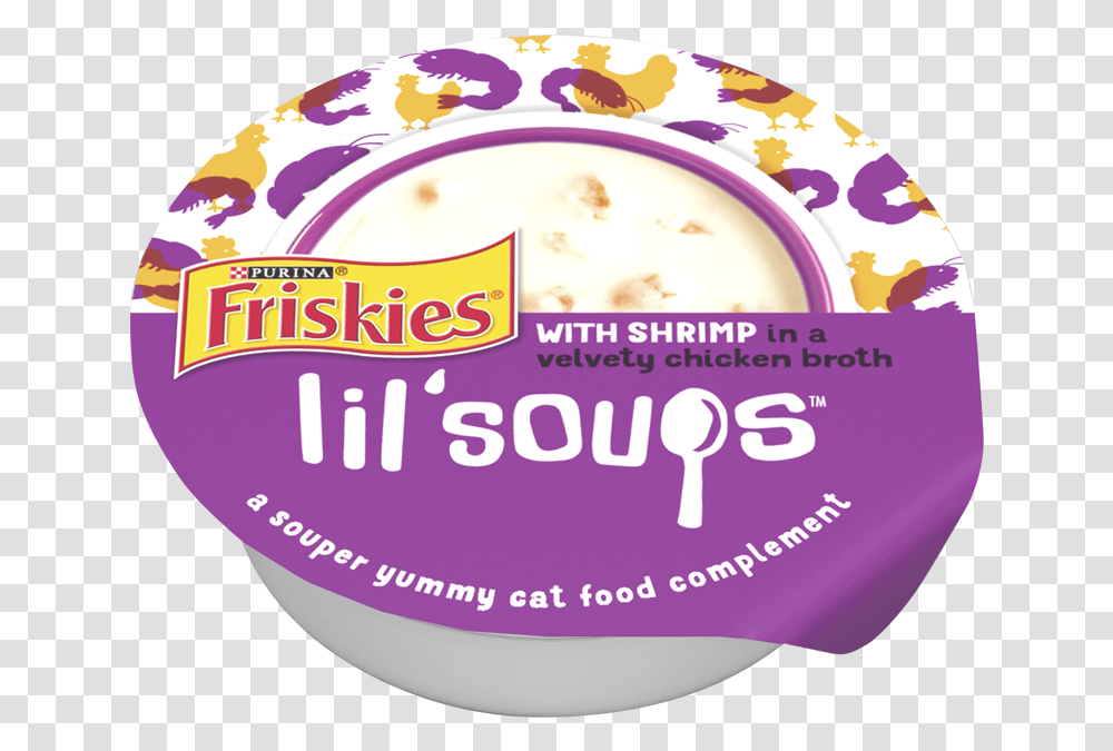 Lil Soups Friskies, Cream, Dessert, Food, Yogurt Transparent Png