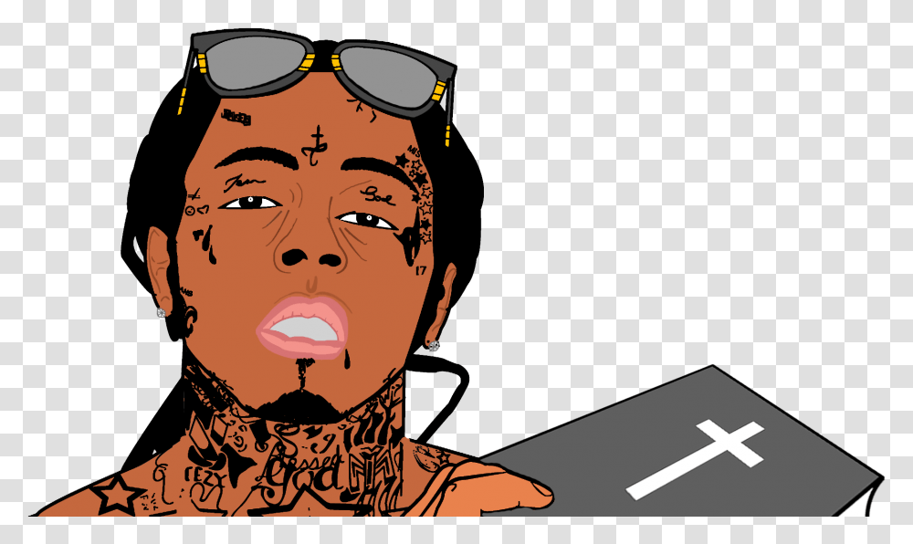 Lil Wayne 2017 Cartoon Download Scared Of The Dark Roblox Id, Sunglasses, Accessories, Accessory, Mouth Transparent Png