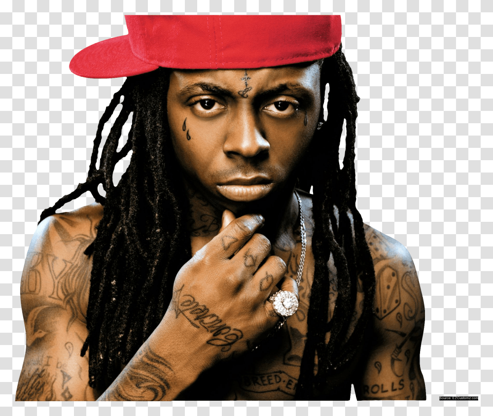 Lil Wayne 4 World Best Rapper, Skin, Tattoo, Person, Human Transparent Png