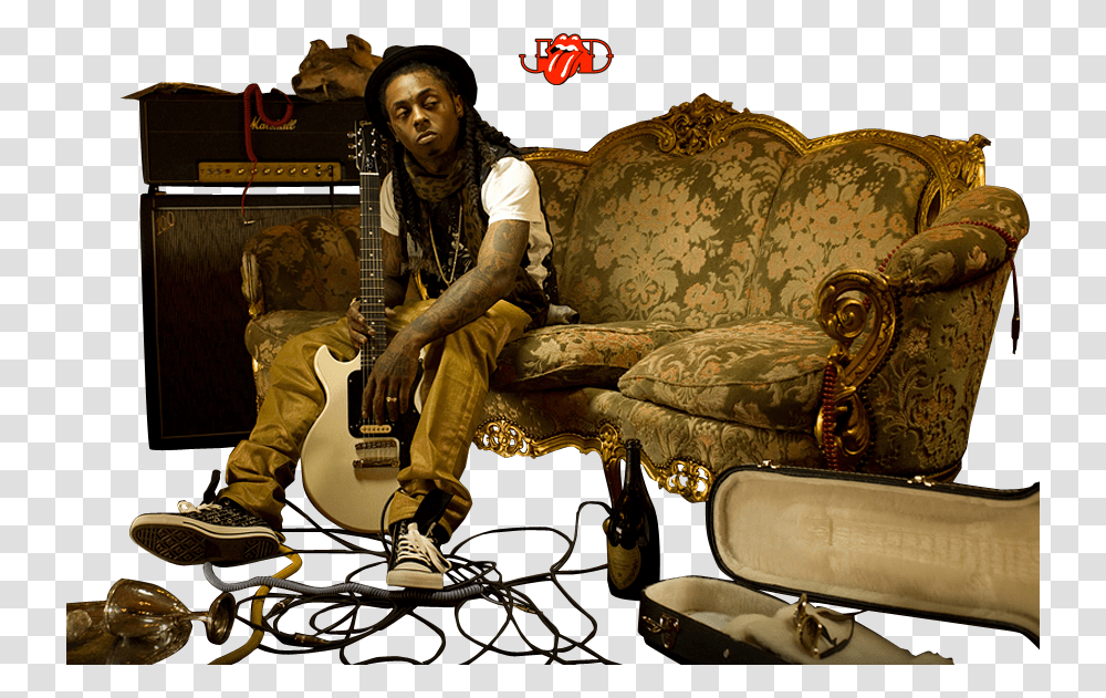 Lil Wayne Lil Wayne Rebirth Album Cover, Person, Couch, Furniture, Leisure Activities Transparent Png