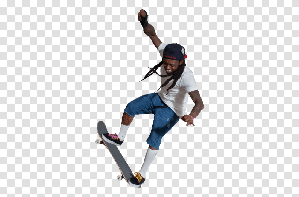 Lil Wayne Skateboarding, Person, Sport, Finger Transparent Png