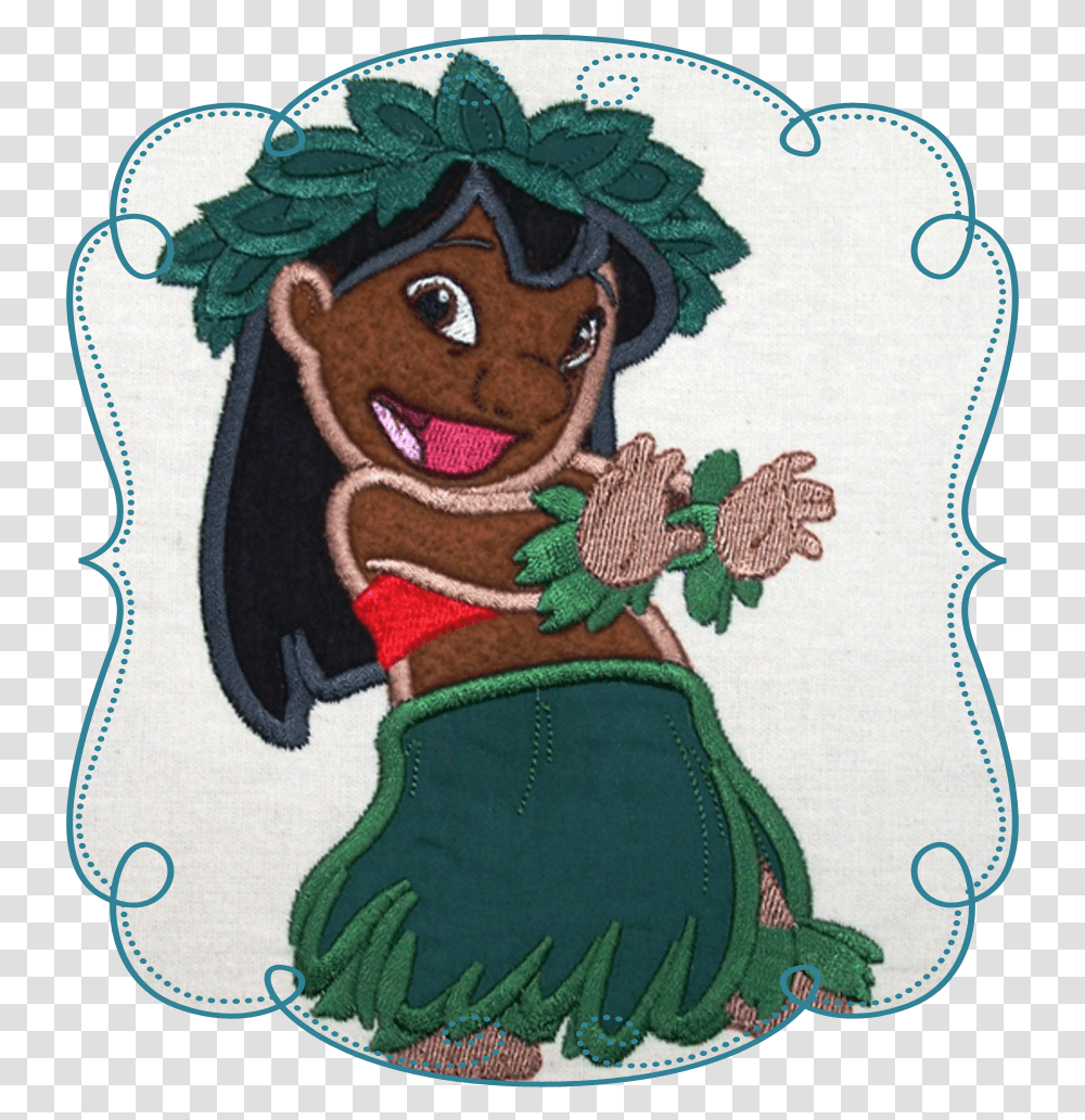 Lila Dancing Stitch Girl, Applique, Embroidery, Pattern, Purse Transparent Png
