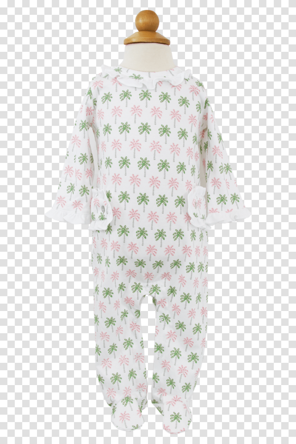Lila Hayes Lucy Footed Romper Palm Trees Nightwear, Apparel, Lab Coat, Shirt Transparent Png