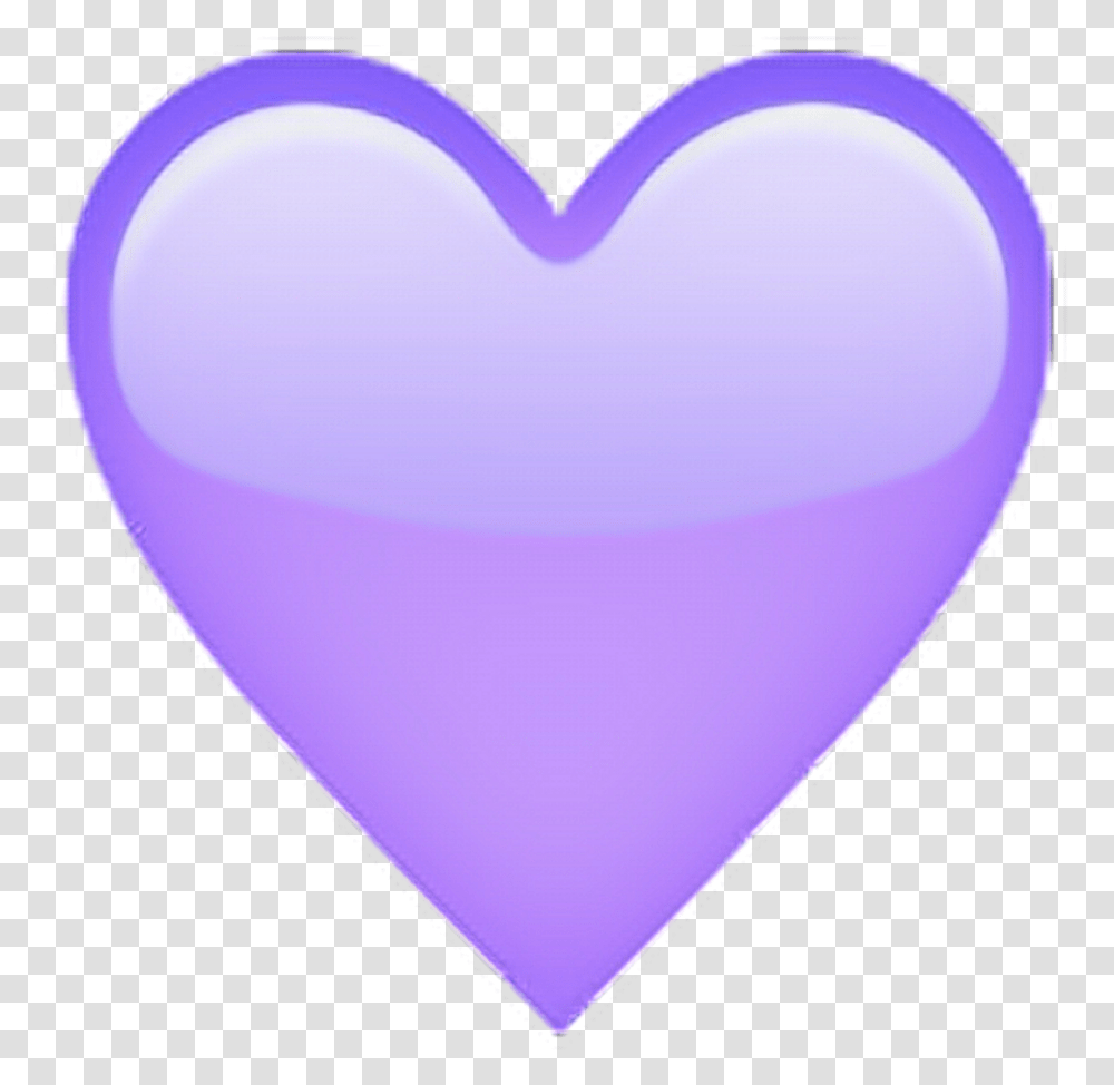 Lilac Heart Emoji Heart Emoji, Balloon, Pillow, Cushion, Plectrum Transparent Png