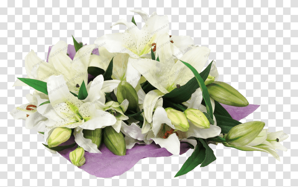 Lilies Bouquet Lily, Plant, Flower, Blossom, Flower Bouquet Transparent Png