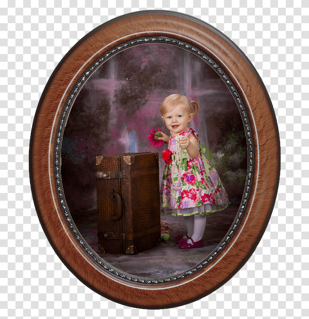 Lilly In An Oval Frame Picture Frame, Person, Human, Indoors, Room Transparent Png