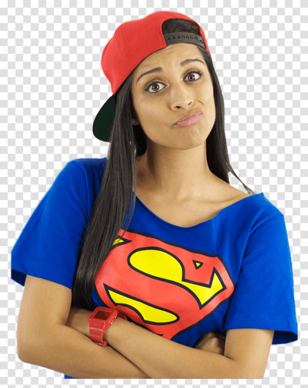 Lilly Singh Iisuperwomanii Superwoman Lilly Singh, Person, Hat, Female Transparent Png
