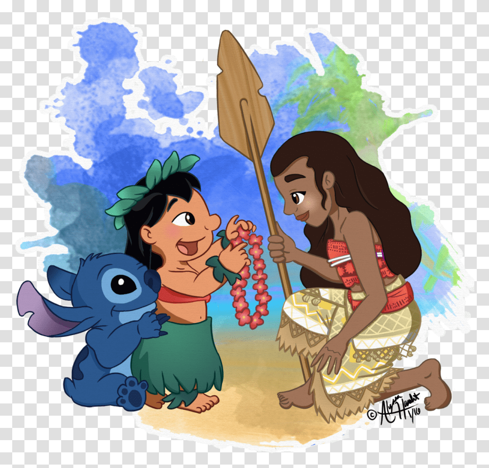 Lilo And Stitch And Moana, Person, Cupid, Arrow Transparent Png
