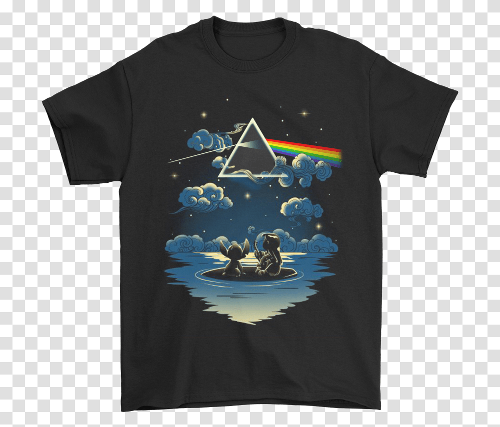 Lilo And Stitch Starry Sky Pink Floyd Shirts Pacman Ghost Shirt, T-Shirt, Sleeve, Plant Transparent Png