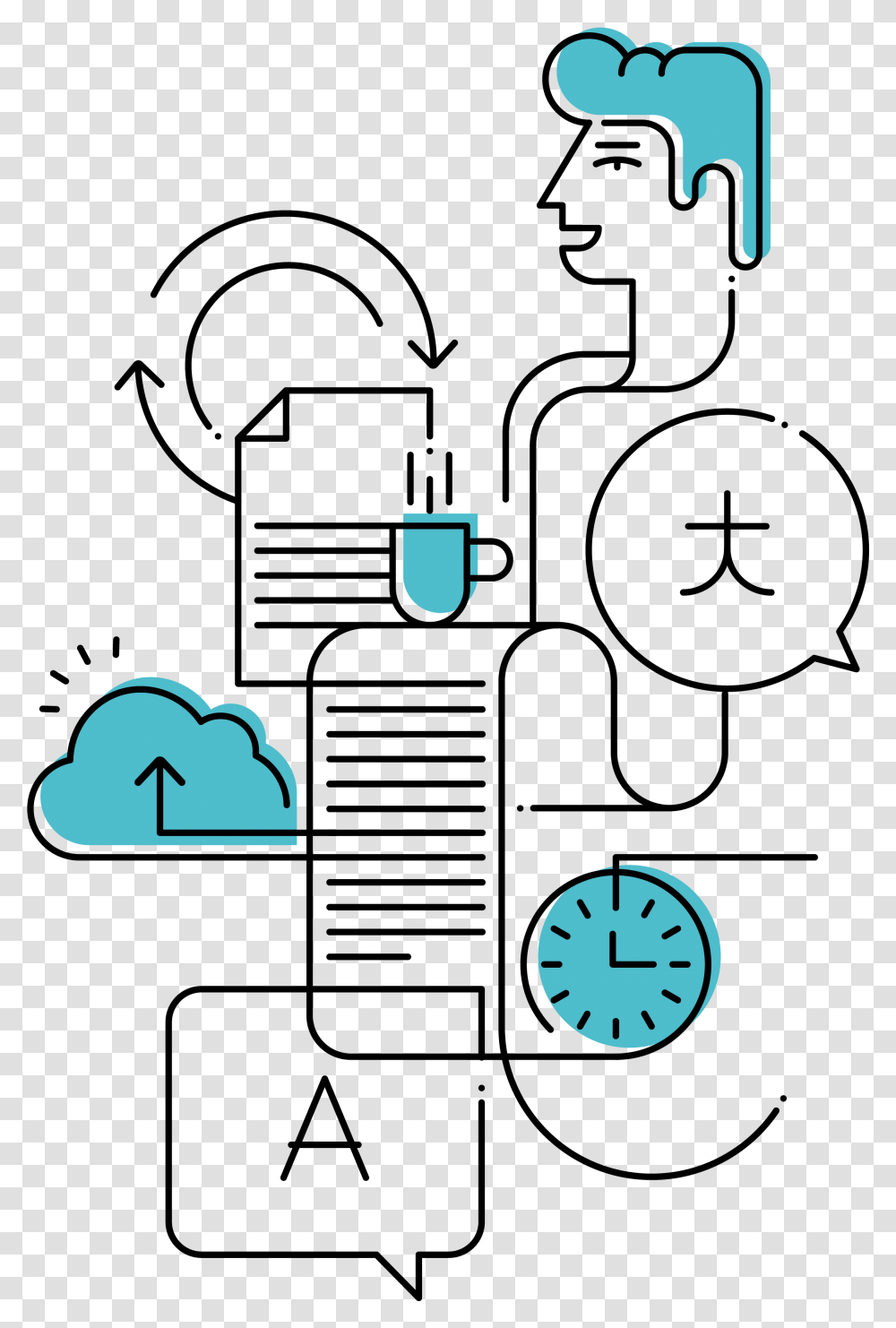 Lilo Making Translation Easy Diagram, Analog Clock, Clock Tower, Architecture, Building Transparent Png