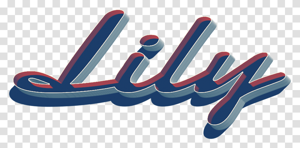 Lily 3d Letter Name Calligraphy, Label, Logo Transparent Png