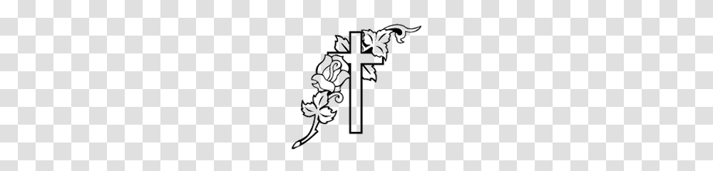 Lily Clipart Memorial Cross, Stencil, Crucifix Transparent Png