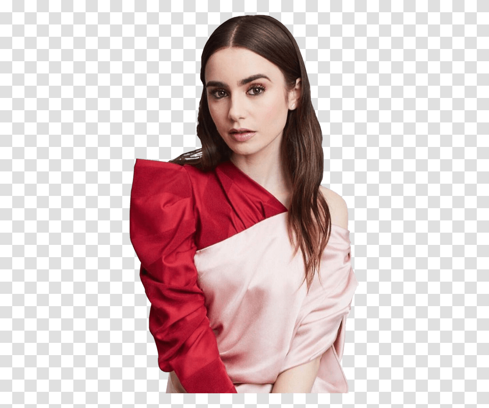 Lily Collins, Person, Evening Dress, Robe Transparent Png