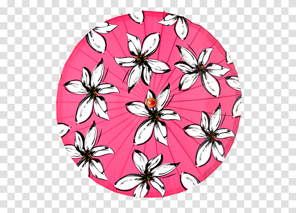 Lily Lark Pink Mod Flower Print Handcrafted Bamboo Moths And Butterflies, Plant, Blossom, Floral Design, Pattern Transparent Png