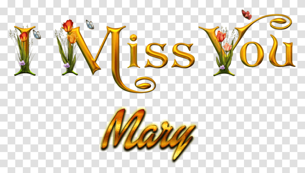 Lily Miss You Name, Alphabet, Plant, Number Transparent Png