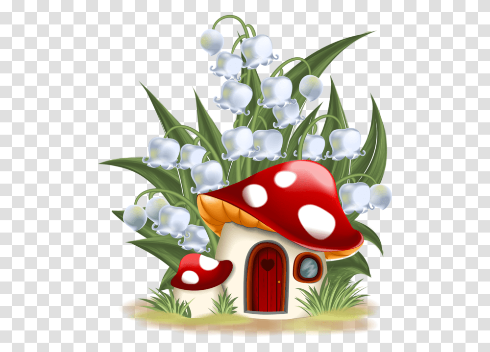 Lily Of The Valley Clipart Forget Me Not Mushroom House Vector, Plant, Floral Design, Pattern Transparent Png