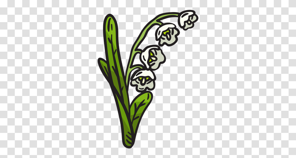 Lily Of The Valley Flower Illustration Lirio De Los Valles Logo, Plant, Blossom, Vegetable, Food Transparent Png