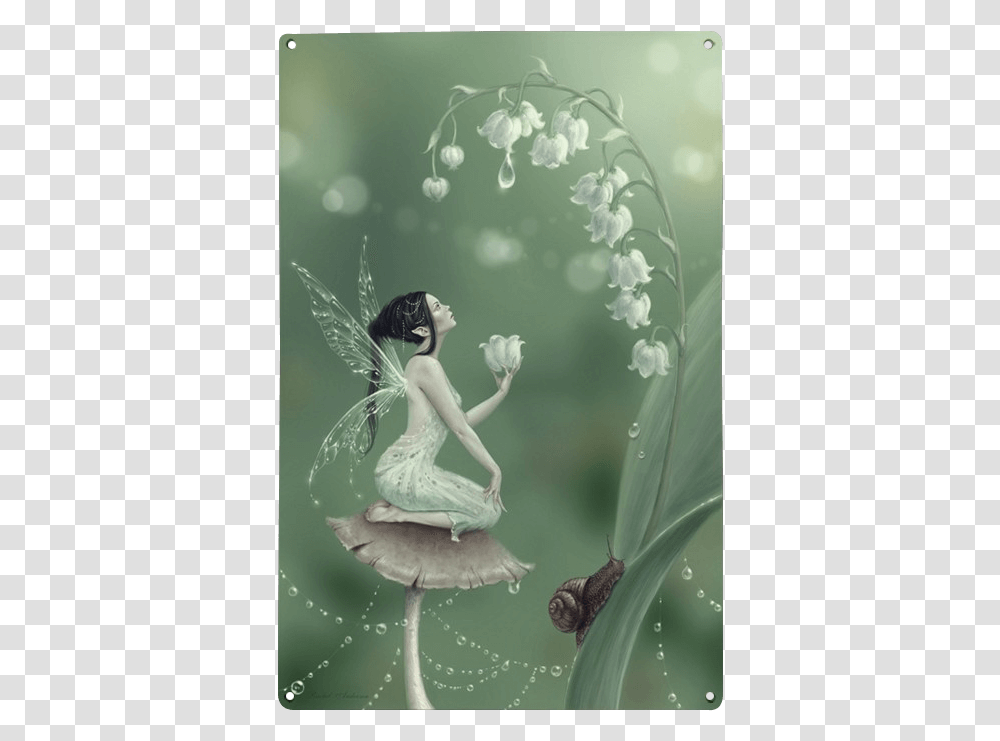 Lily Of The Valley Metal Fairy Sign Flower Fairy Lily Of The Valley, Person, Plant, Bird Transparent Png