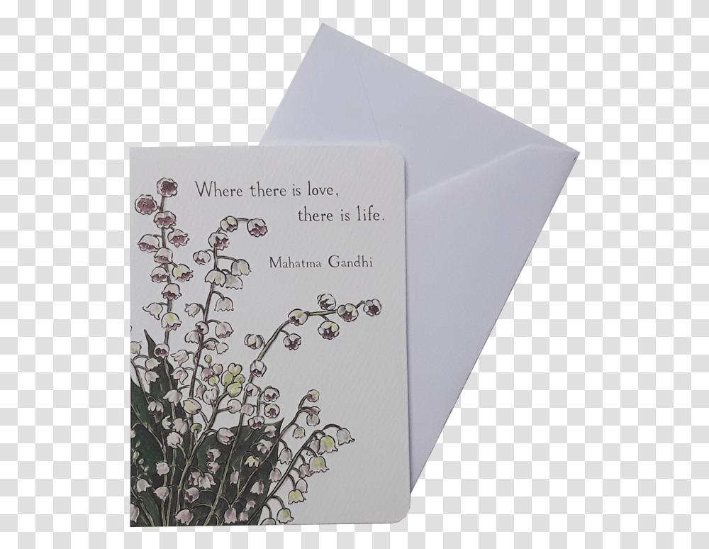 Lily Of The Valley Mini Card Handful Of Lily Of The Valley, Envelope, Mail Transparent Png
