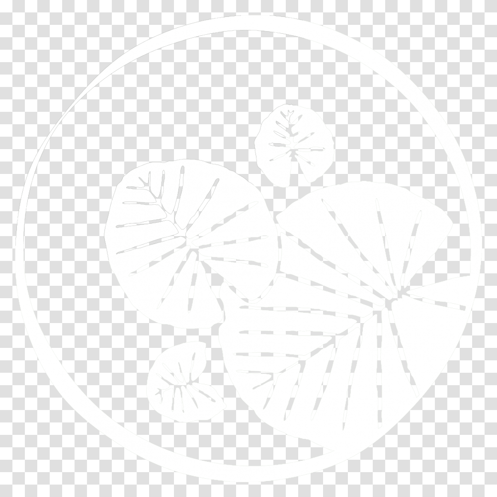 Lily Pad Clip Art Black And White Download Illustration, Stencil, Plant, Leaf, Pattern Transparent Png