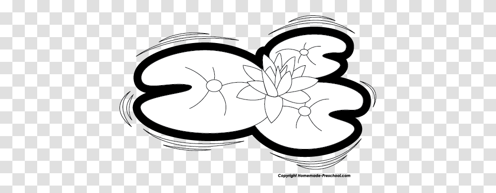 Lily Pad Clipart Black And White Lily Pads Black And White, Floral Design, Pattern, Graphics, Stencil Transparent Png