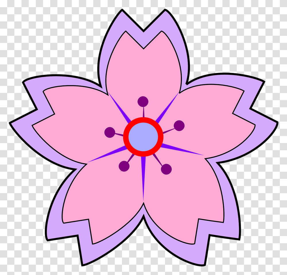 Lily Pad Flower Clipart Sakura Flower Drawing Easy, Pattern, Plant, Dahlia, Blossom Transparent Png