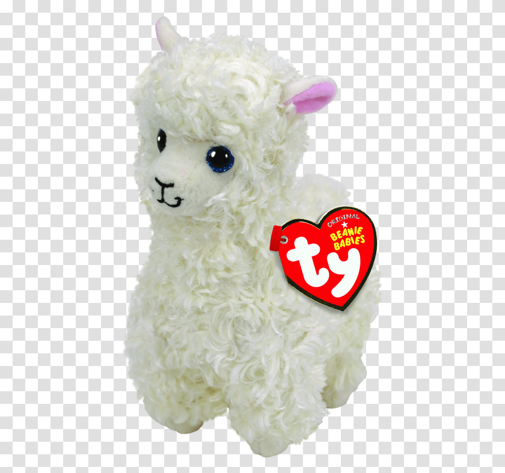 Lily The Cream Llama Regular Beanie BabiesTitle Lily Llama Beanie Boo, Plush, Toy, Sweets, Food Transparent Png