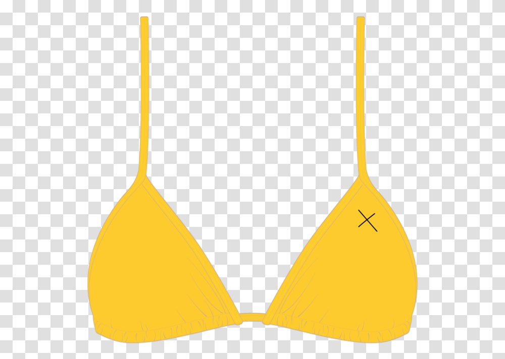 Lily Yellow Bikini Top Bathing Suit With An X, Clothing, Apparel, Swimwear, Lingerie Transparent Png