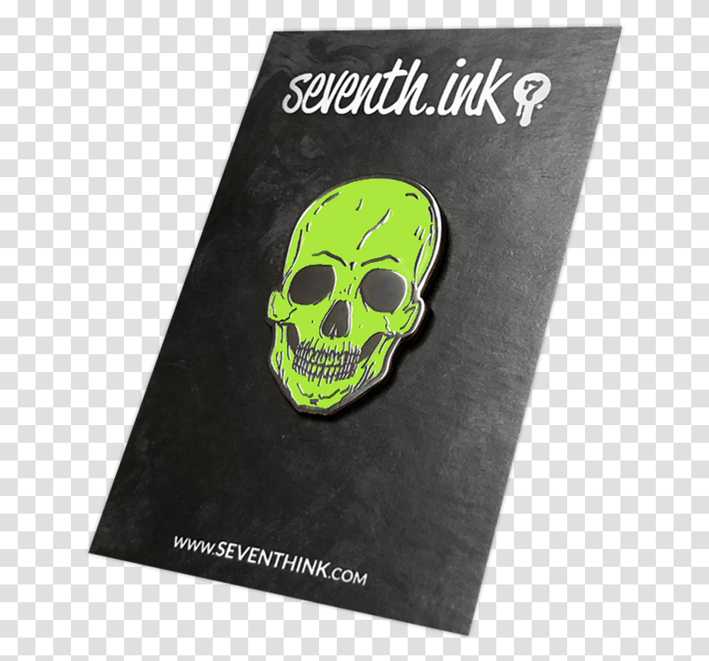 Lime Green Skull Enamel Pin By Seventh Lapel Pin, Sunglasses, Poster, Advertisement Transparent Png