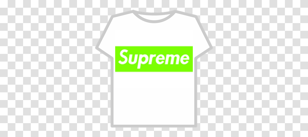Lime Supreme Box Logo Works With Shirts For Roblox White Supreme, Clothing, Apparel, T-Shirt, Text Transparent Png