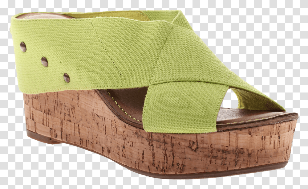 Lime Wedge Sandal, Apparel, Footwear, Shoe Transparent Png