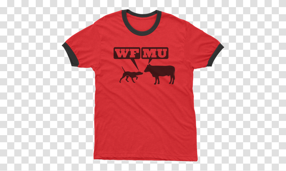 Limited Edition Black Woof Moo Logo On Red Heather Great American Winning Machine, Apparel, T-Shirt, Cow Transparent Png
