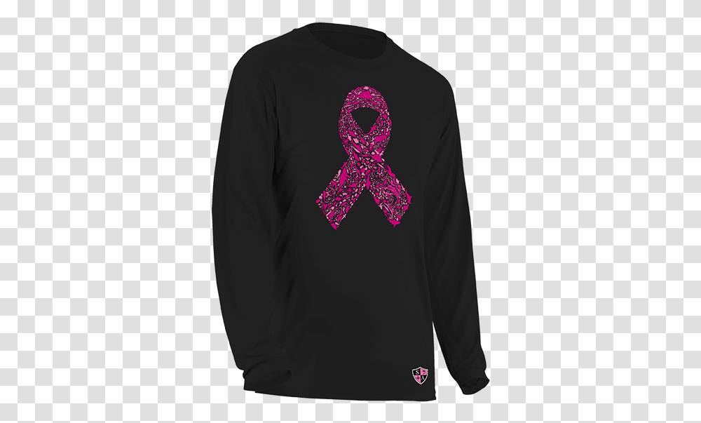 Limited Edition Breast Cancer Awareness Long Sleeved T Shirt, Apparel, Scarf, Person Transparent Png