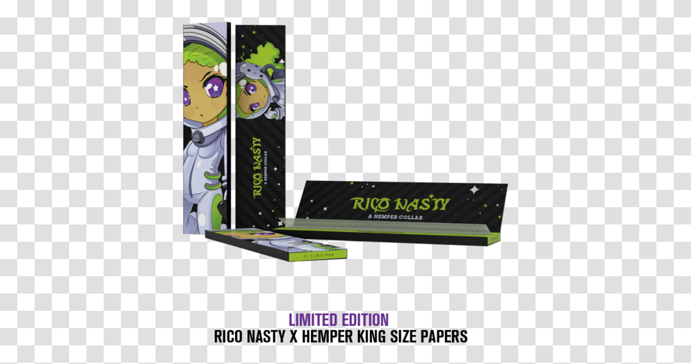 Limited Edition Rico Nasty King Size Rolling Papers Smoking Paper Limited Edition, Book, Electronics, Manga, Comics Transparent Png