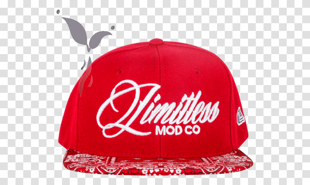 Limitless Mod Co Red Bandanna Snapback Baseball Cap, Apparel, Hat, Swimwear Transparent Png