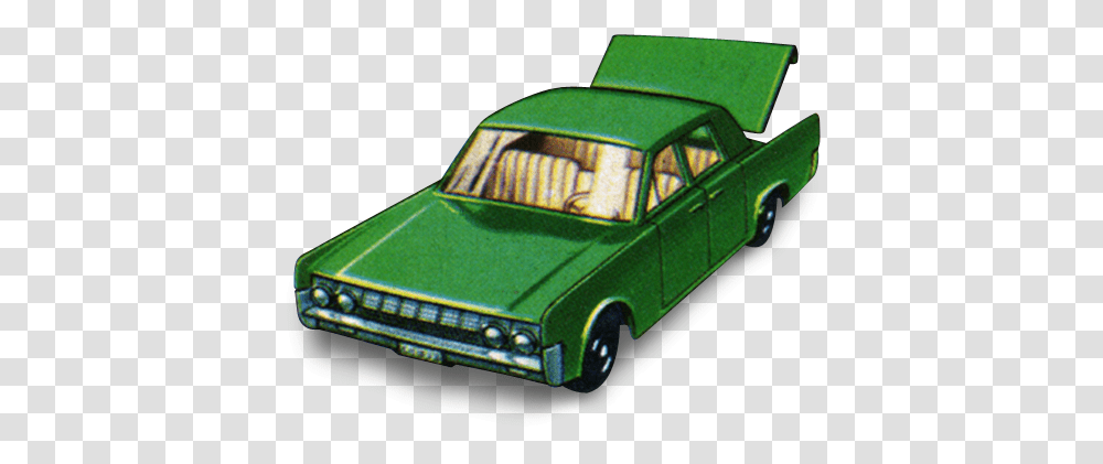 Lincoln Continental With Open Boot Icon 1960s Matchbox Toy Car With Opening Boot, Sedan, Vehicle, Transportation, Tire Transparent Png